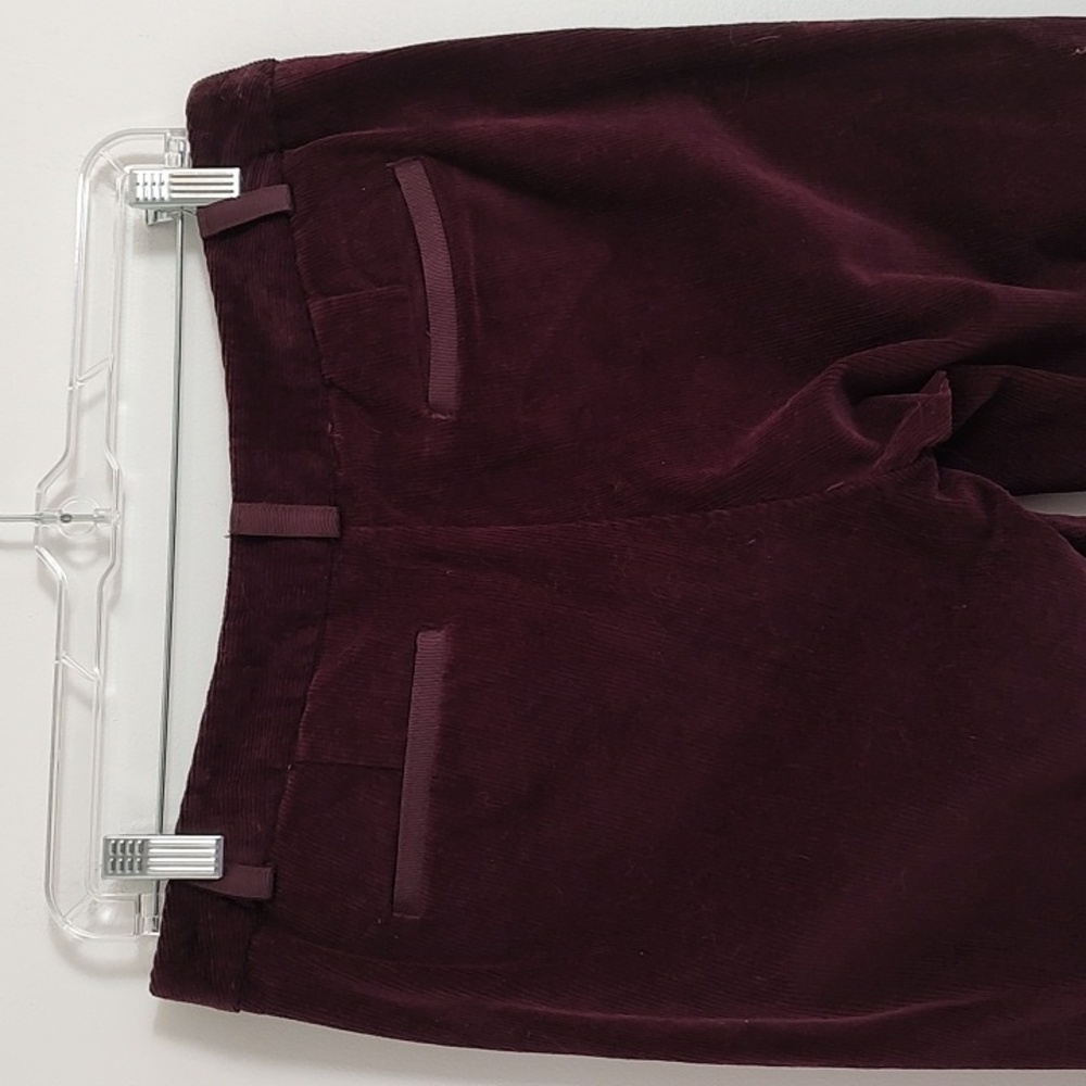 Banana Republic Dark Wine Red Corduroy Flared Trousers/ Size 8 - Picture 4 of 8